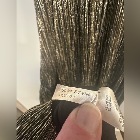 Eliza J Metallic Faux-Wrap Formal Dress - Picture 7 of 15